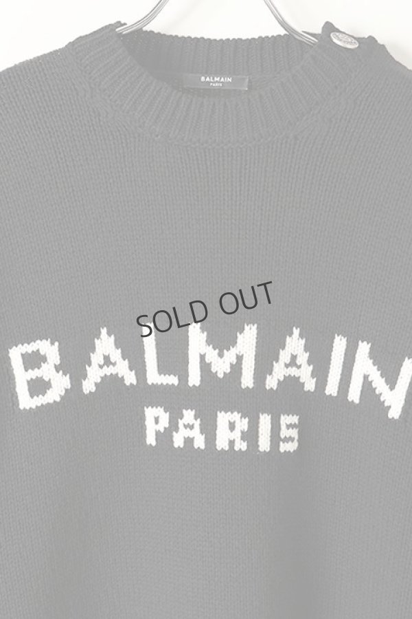 画像2: {SOLD}BALMAIN バルマン KNIT PULL OVERSIZED LOGO{-BJA} (2)