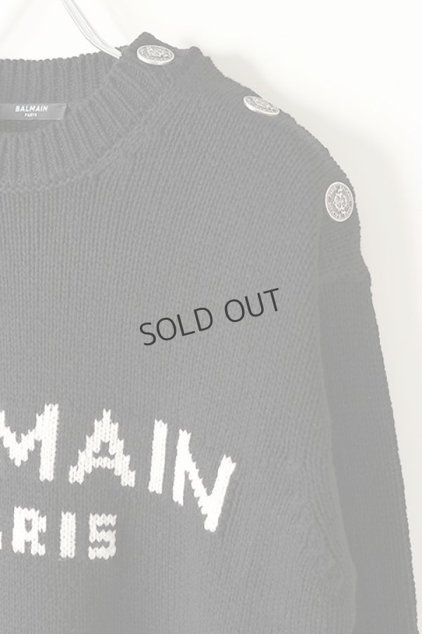 画像3: {SOLD}BALMAIN バルマン KNIT PULL OVERSIZED LOGO{-BJA} (3)