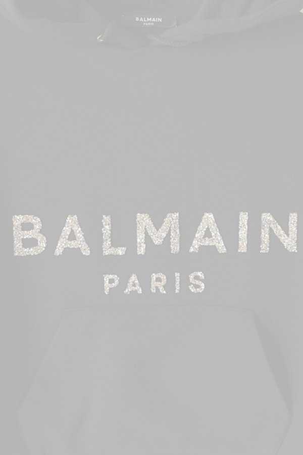 画像2:   BALMAIN バルマン BF1 C&S CROPPED SEQUINED LOGO{-BJA} (2)