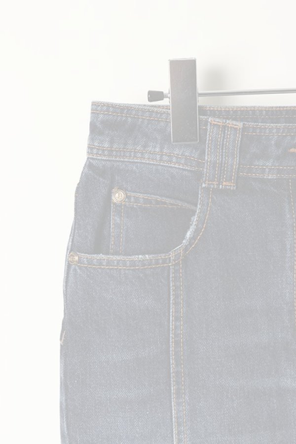 画像2:   BALMAIN バルマン BF2 SKIRT DENIM H-WAIST LONG{-BJA} (2)