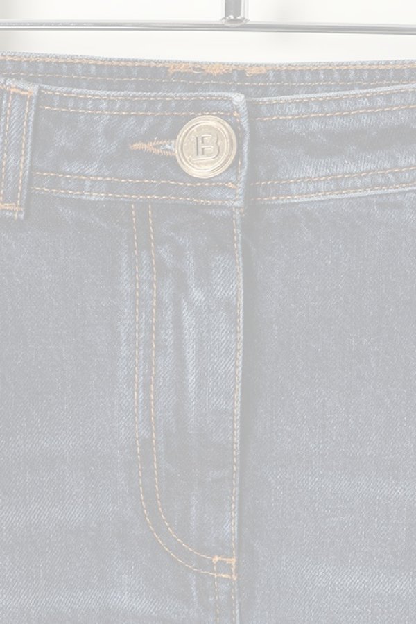画像4:   BALMAIN バルマン BF2 SKIRT DENIM H-WAIST LONG{-BJA} (4)