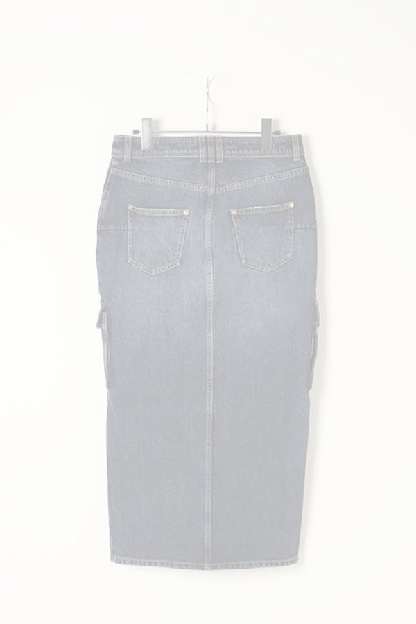 画像5:   BALMAIN バルマン BF2 SKIRT DENIM H-WAIST LONG{-BJA} (5)