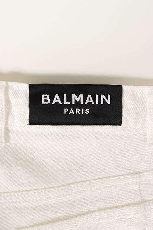 画像4: 【 30%OFF セール138,600円→97,020円】 BALMAIN バルマン BH1 PANTS DENIM BIKER SLIM WHT{-BJA} (4)