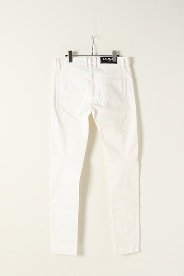 画像5: 【 30%OFF セール138,600円→97,020円】 BALMAIN バルマン BH1 PANTS DENIM BIKER SLIM WHT{-BJA} (5)