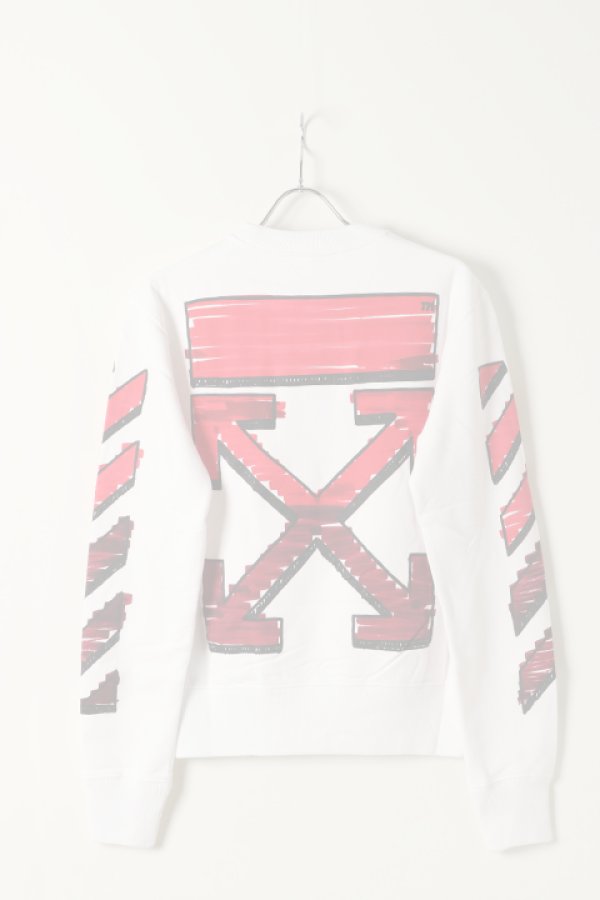 画像1:   Off-white オフホワイト MAKER SLIM CREWNECK{0MBA025R21FLE004-WT-BAS} (1)