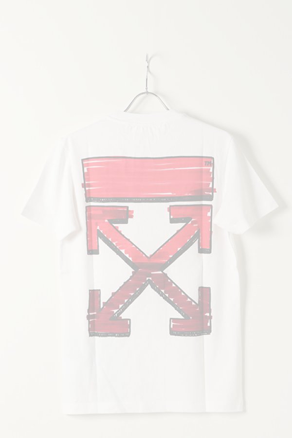 画像1:  {SOLD} Off-white オフホワイト MARKER S/S SLIM TEE{0MAA027R21JER003-WT-BAS} (1)