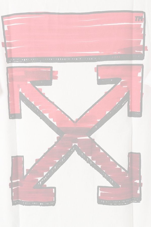 画像2:  {SOLD} Off-white オフホワイト MARKER S/S SLIM TEE{0MAA027R21JER003-WT-BAS} (2)