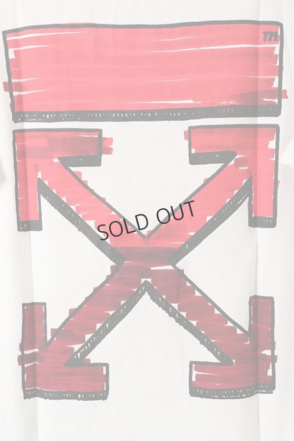 画像2: {SOLD}Off-white オフホワイト MARKER S/S SLIM TEE{0MAA027R21JER003-WT-BAS} (2)