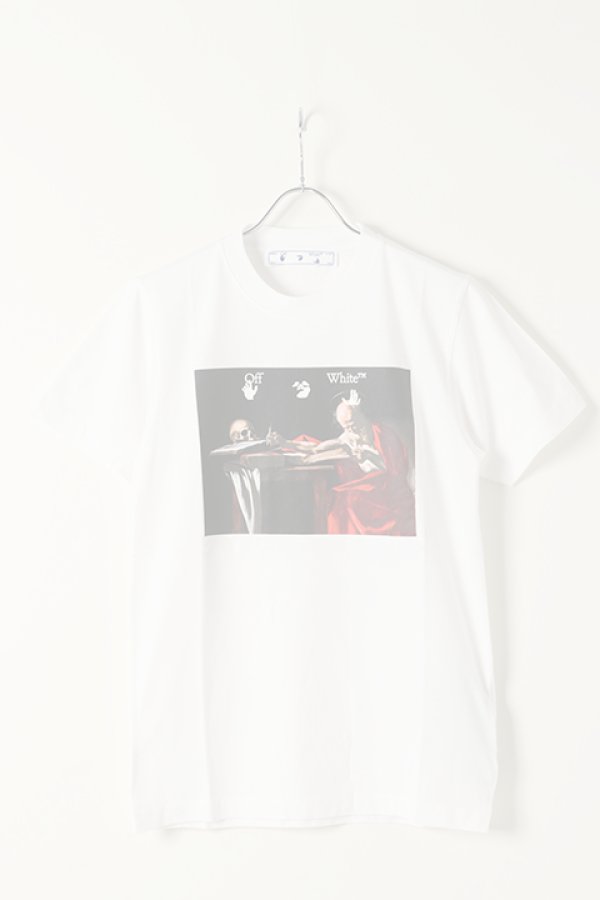 画像1:  {SOLD} Off-white オフホワイト CARAVAGGIO S/S OVERSIZED T-SHIRT{0MAA027R21JER004-WH-BAS} (1)