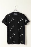 画像1: Off-white オフホワイト OW ALLOVER S/S SLIM TEE{0MAA027R21JER012-BK-BAS} (1)