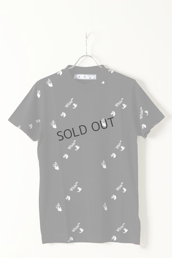 画像1: {SOLD}Off-white オフホワイト OW ALLOVER S/S SLIM TEE{0MAA027R21JER012-BK-BAS} (1)