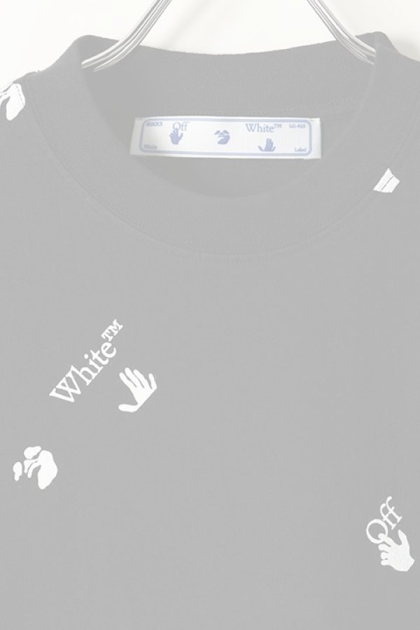画像2:  {SOLD} Off-white オフホワイト OW ALLOVER S/S SLIM TEE{0MAA027R21JER012-BK-BAS} (2)