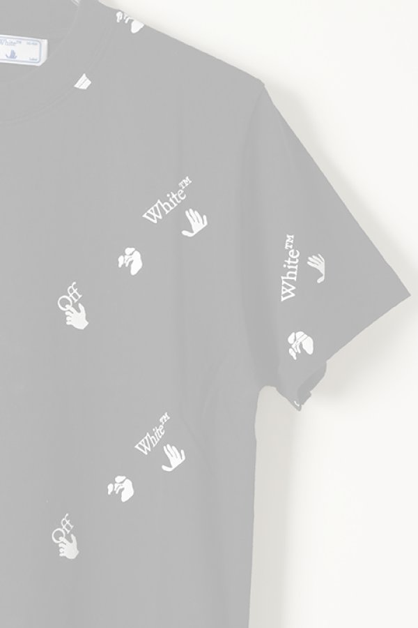 画像3:  {SOLD} Off-white オフホワイト OW ALLOVER S/S SLIM TEE{0MAA027R21JER012-BK-BAS} (3)
