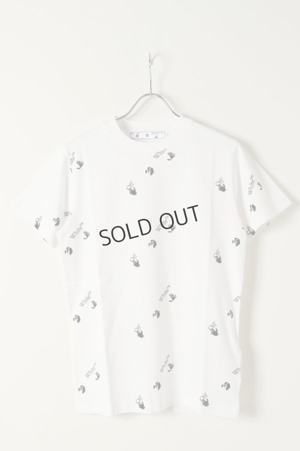 画像1: {SOLD}Off-white オフホワイト ALLOVER LOGO S/S T-SHIRT{0MAA027R21JER012-BAS} (1)