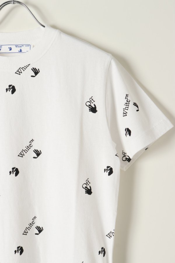 画像3: 【 30%OFF セール47,300円→33,110円】 Off-white オフホワイト ALLOVER LOGO S/S T-SHIRT{0MAA027R21JER012-BAS} (3)
