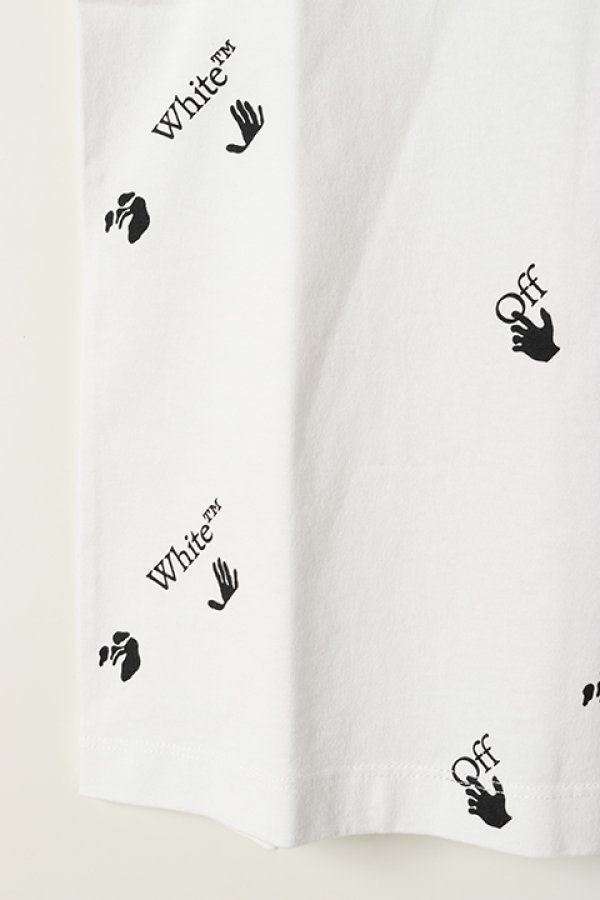 画像4: 【 30%OFF セール47,300円→33,110円】 Off-white オフホワイト ALLOVER LOGO S/S T-SHIRT{0MAA027R21JER012-BAS} (4)