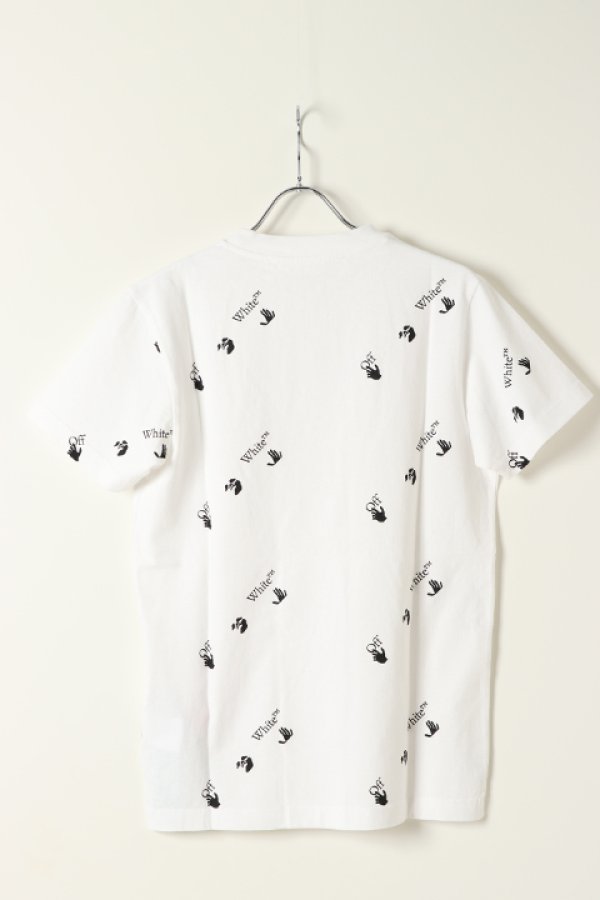 画像5: 【 30%OFF セール47,300円→33,110円】 Off-white オフホワイト ALLOVER LOGO S/S T-SHIRT{0MAA027R21JER012-BAS} (5)