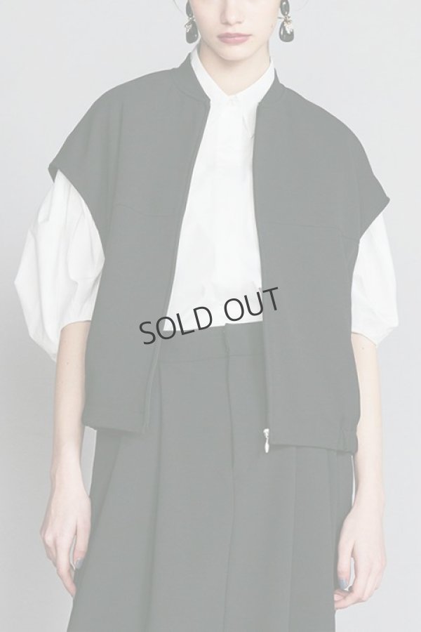 画像1: {SOLD}ダブスタ ダブルスタンダードクロージング｜DOUBLE STANDARD CLOTHING ニットジョーゼットダブルベストブルゾン{-BCA} (1)