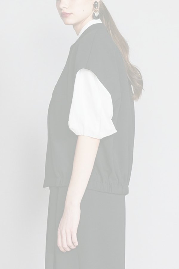 画像2:   ダブスタ ダブルスタンダードクロージング｜DOUBLE STANDARD CLOTHING ニットジョーゼットダブルベストブルゾン{-BCA} (2)