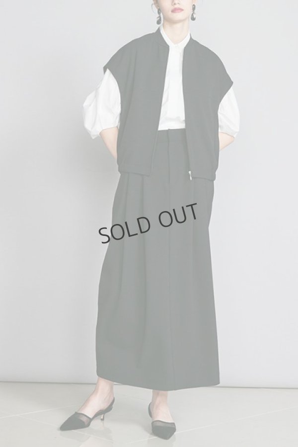 画像4: {SOLD}ダブスタ ダブルスタンダードクロージング｜DOUBLE STANDARD CLOTHING ニットジョーゼットダブルベストブルゾン{-BCA} (4)