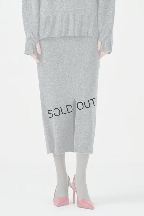 画像1: {SOLD}グレースコンチネンタル｜GRACE CONTINENTAL ダイアグラム DIAGRAM  クーマラムニットスカート{-BDA} (1)