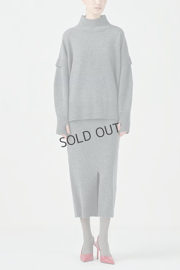 画像4: {SOLD}グレースコンチネンタル｜GRACE CONTINENTAL ダイアグラム DIAGRAM  クーマラムニットスカート{-BDA} (4)