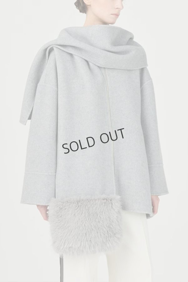 画像1: グレースコンチネンタル|GRACE CONTINENTAL ダイアグラム DIAGRAM  フードストールリバーコート{-BDA} (1)