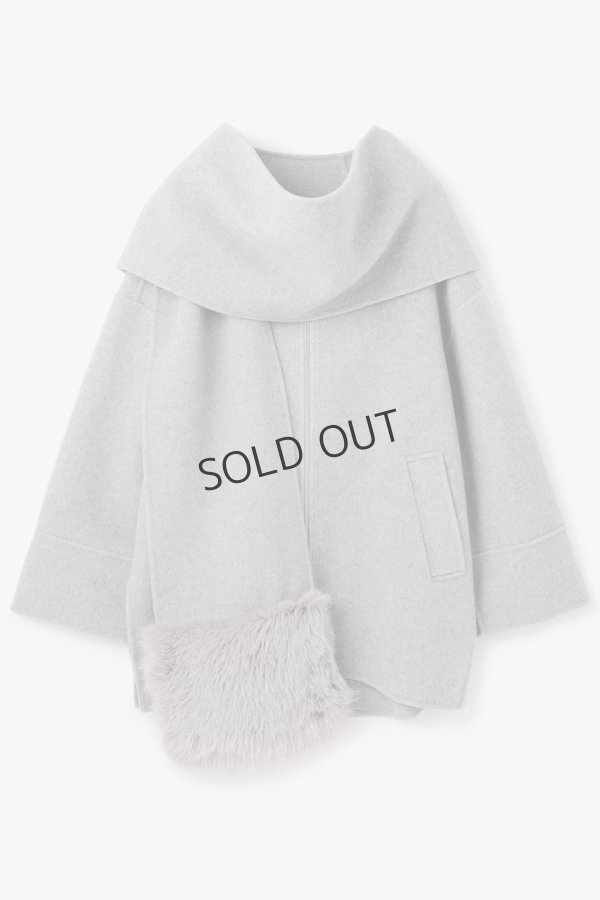 画像5: グレースコンチネンタル|GRACE CONTINENTAL ダイアグラム DIAGRAM  フードストールリバーコート{-BDA} (5)