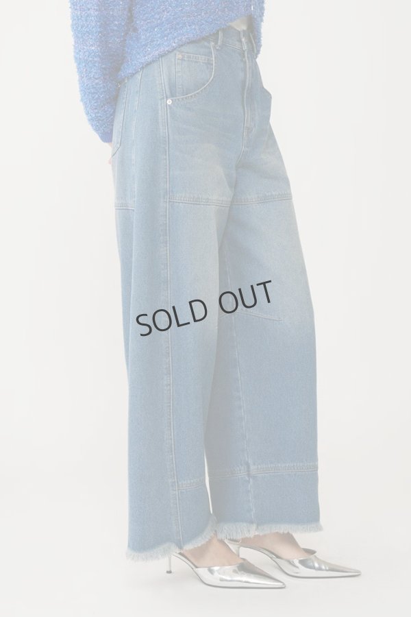 画像2: {SOLD}グレースコンチネンタル|GRACE CONTINENTAL ダイアグラム DIAGRAM  ライン切替デニムパンツ{-BES} (2)