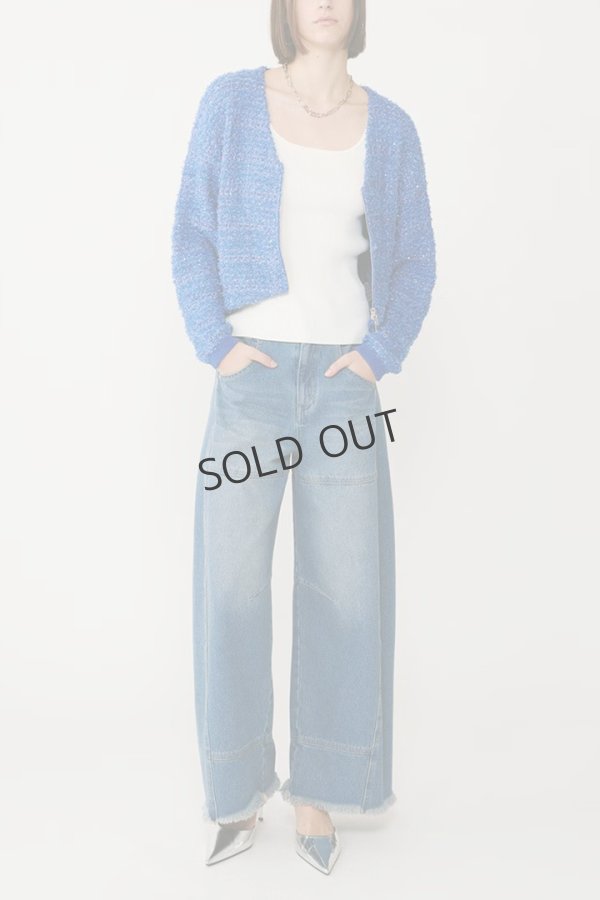 画像3: {SOLD}グレースコンチネンタル|GRACE CONTINENTAL ダイアグラム DIAGRAM  ライン切替デニムパンツ{-BES} (3)