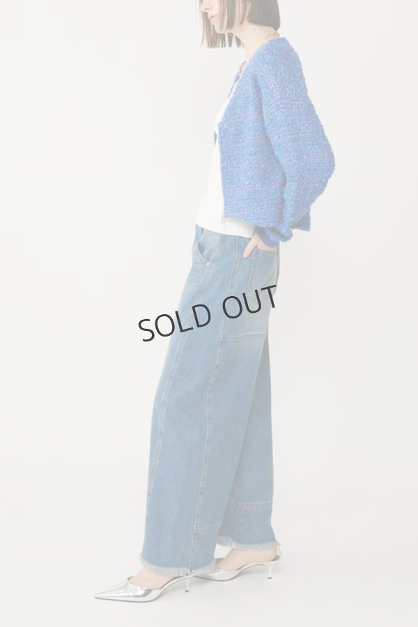 画像9: {SOLD}グレースコンチネンタル|GRACE CONTINENTAL ダイアグラム DIAGRAM  ライン切替デニムパンツ{-BES} (9)