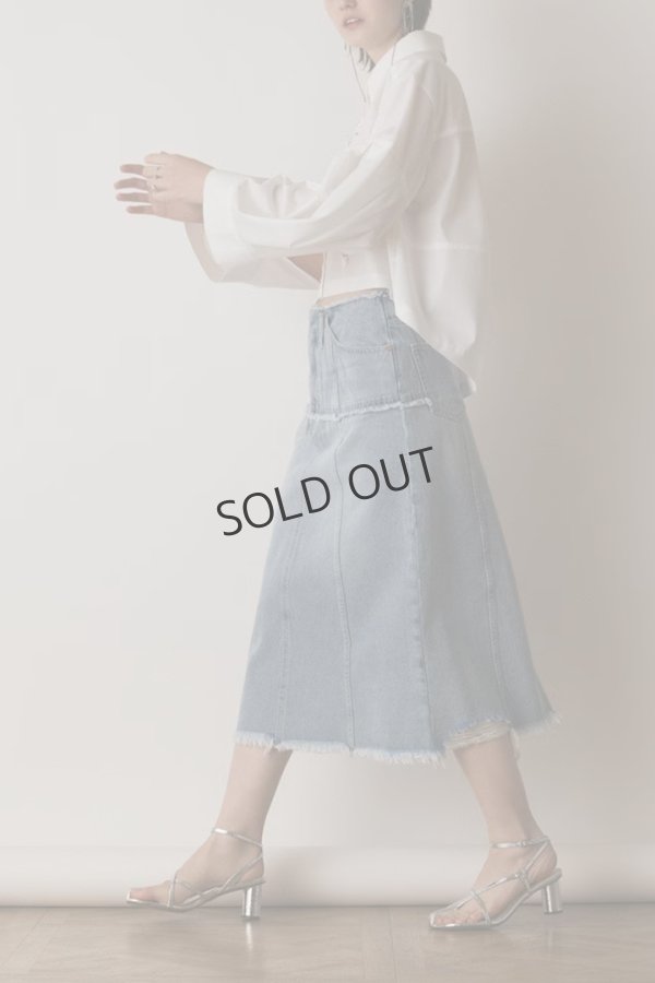 画像3: {SOLD}グレースコンチネンタル|GRACE CONTINENTAL ダイアグラム DIAGRAM  デニムタイトスカート{-BES} (3)