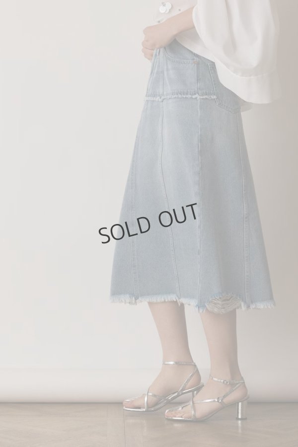 画像5: {SOLD}グレースコンチネンタル|GRACE CONTINENTAL ダイアグラム DIAGRAM  デニムタイトスカート{-BES} (5)