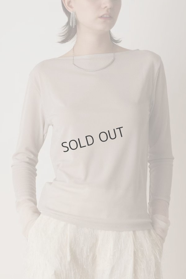 画像2: グレースコンチネンタル｜GRACE CONTINENTAL ダイアグラム DIAGRAM  シアーアセテートカットトップ{-BES} (2)