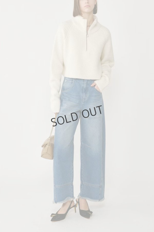 画像2: {SOLD}グレースコンチネンタル｜GRACE CONTINENTAL ダイアグラム DIAGRAM  畦zipニットトップ{-BES} (2)