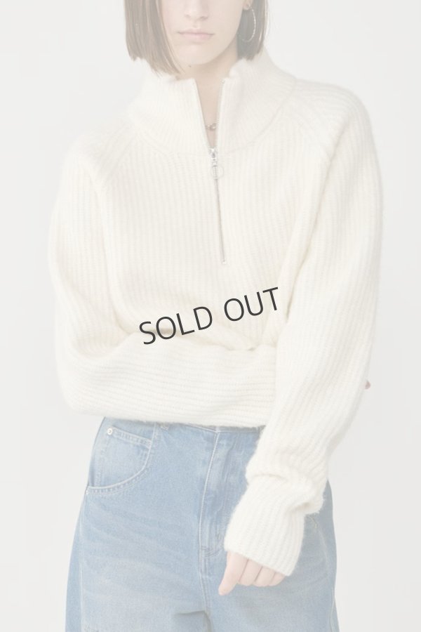 画像4: {SOLD}グレースコンチネンタル｜GRACE CONTINENTAL ダイアグラム DIAGRAM  畦zipニットトップ{-BES} (4)