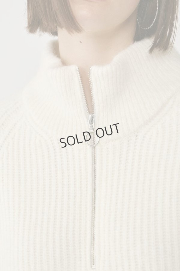 画像5: {SOLD}グレースコンチネンタル｜GRACE CONTINENTAL ダイアグラム DIAGRAM  畦zipニットトップ{-BES} (5)