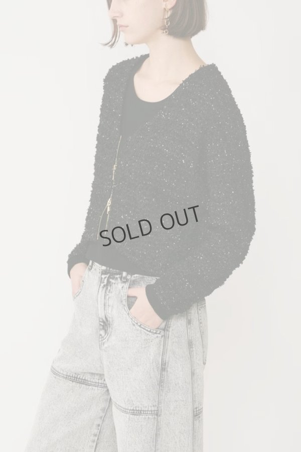 画像4: {SOLD}グレースコンチネンタル｜GRACE CONTINENTAL ダイアグラム DIAGRAM  ツイードニットzipカーディガン{-BES} (4)