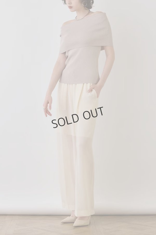 画像3: {SOLD}グレースコンチネンタル｜GRACE CONTINENTAL ダイアグラム DIAGRAM  ソフトファイユパンツ{-BES} (3)