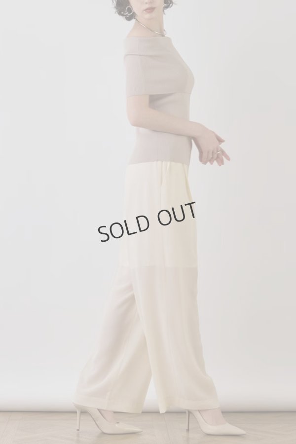 画像5: {SOLD}グレースコンチネンタル｜GRACE CONTINENTAL ダイアグラム DIAGRAM  ソフトファイユパンツ{-BES} (5)