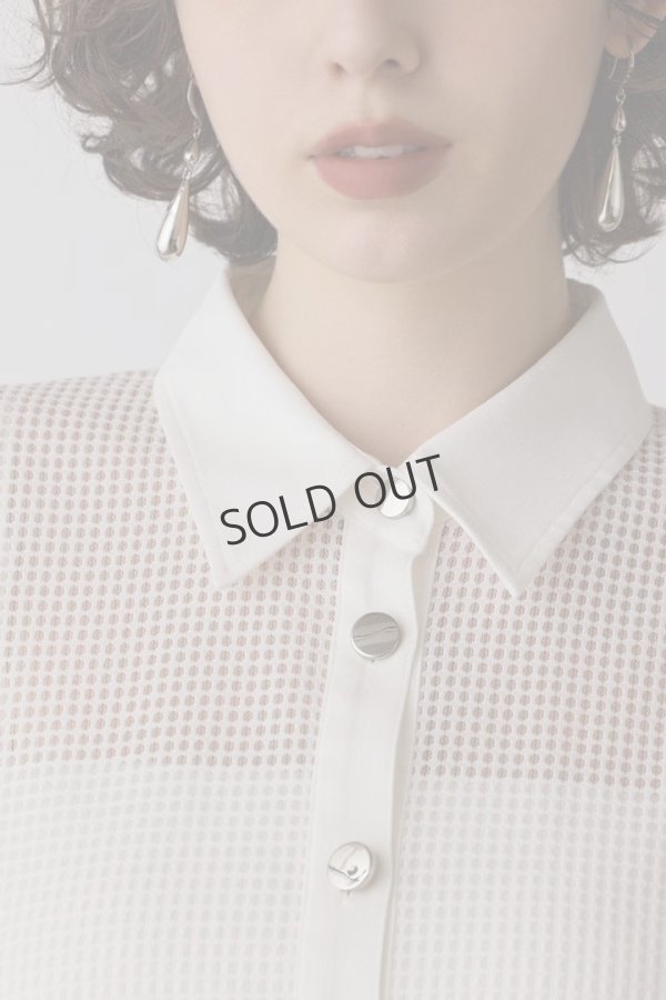 画像7: {SOLD}グレースコンチネンタル|GRACE CONTINENTAL ダイアグラム DIAGRAM  メッシュポンチョシャツ{-BES} (7)