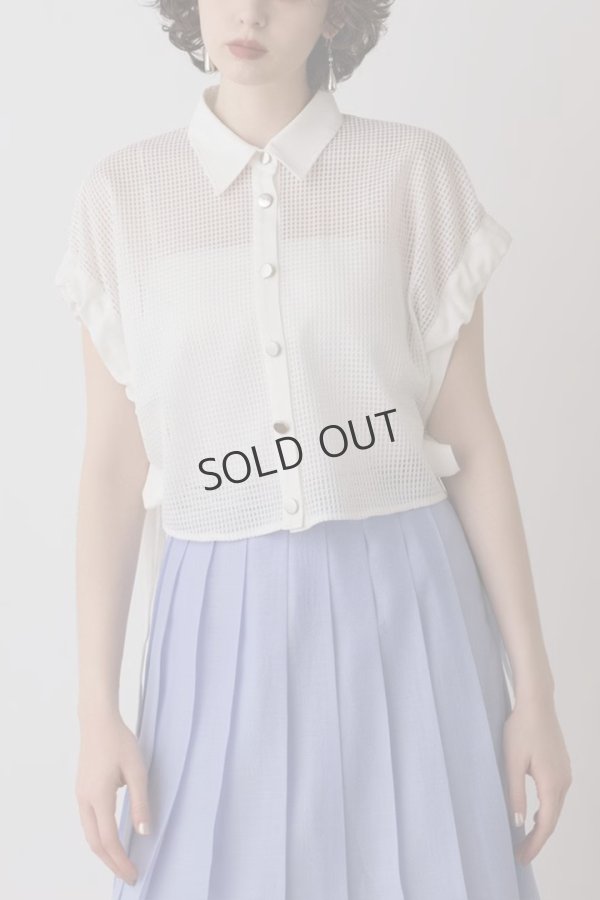 画像9: {SOLD}グレースコンチネンタル|GRACE CONTINENTAL ダイアグラム DIAGRAM  メッシュポンチョシャツ{-BES} (9)