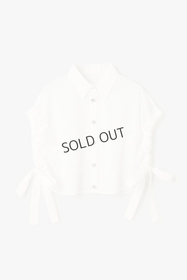 画像12: {SOLD}グレースコンチネンタル|GRACE CONTINENTAL ダイアグラム DIAGRAM  メッシュポンチョシャツ{-BES} (12)