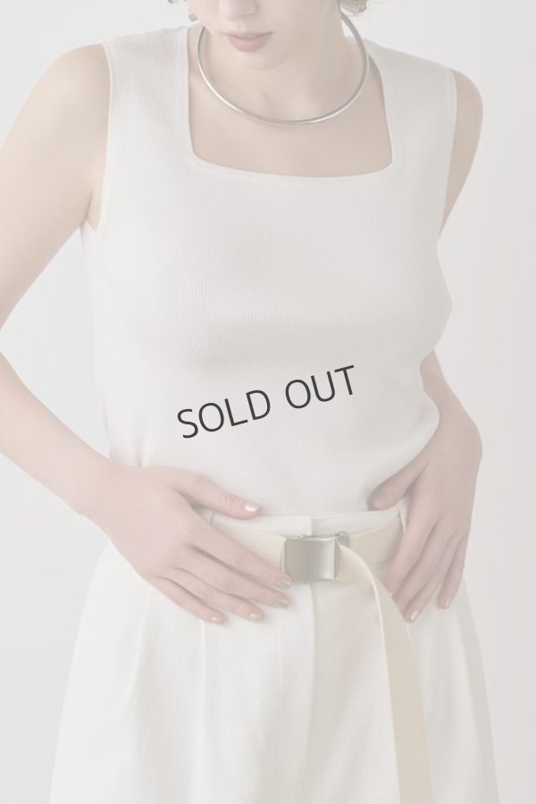 画像2: {SOLD}グレースコンチネンタル|GRACE CONTINENTAL ダイアグラム DIAGRAM  ブライトニットノースリーブ{-BES} (2)