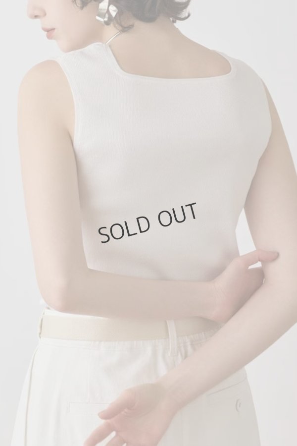 画像4: {SOLD}グレースコンチネンタル|GRACE CONTINENTAL ダイアグラム DIAGRAM  ブライトニットノースリーブ{-BES} (4)