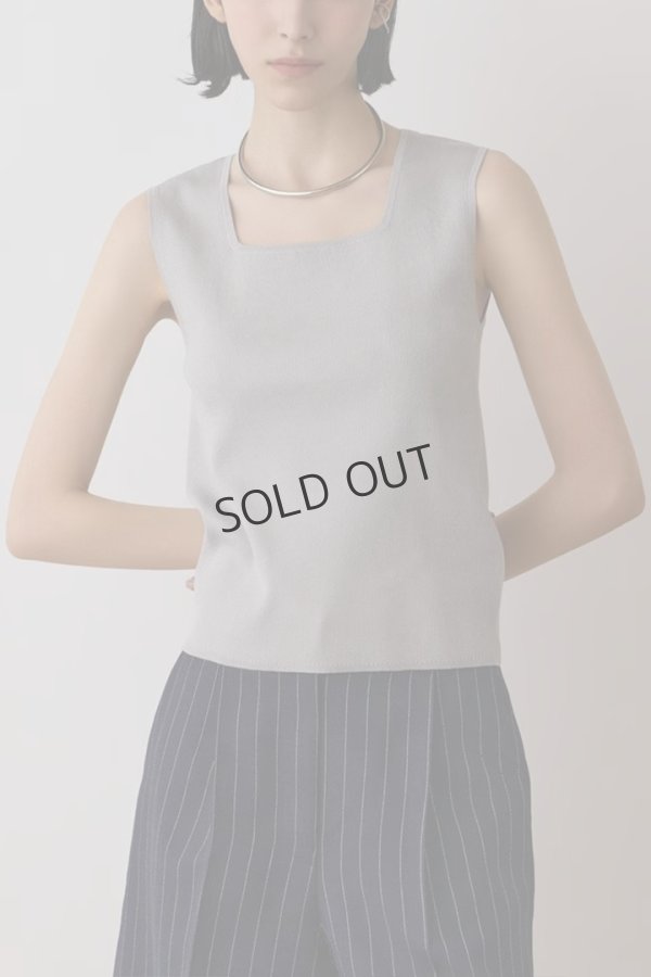 画像1: {SOLD}グレースコンチネンタル｜GRACE CONTINENTAL ダイアグラム DIAGRAM  ブライトニットノースリーブ{-BES} (1)