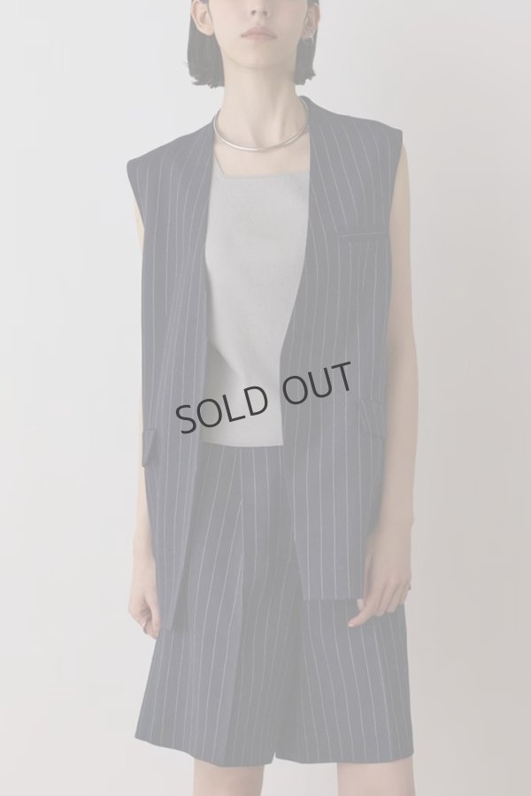 画像5: {SOLD}グレースコンチネンタル｜GRACE CONTINENTAL ダイアグラム DIAGRAM  ブライトニットノースリーブ{-BES} (5)