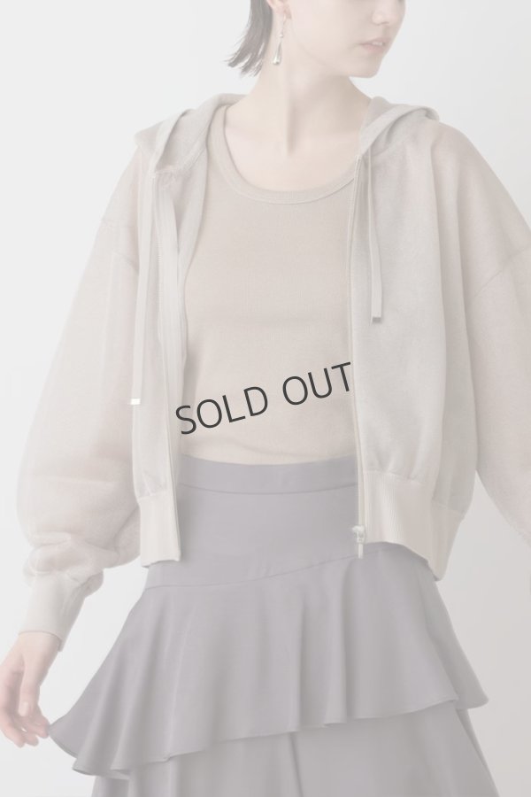 画像2: {SOLD}グレースコンチネンタル｜GRACE CONTINENTAL ダイアグラム DIAGRAM  シアーニットパーカー {-BES}  (2)