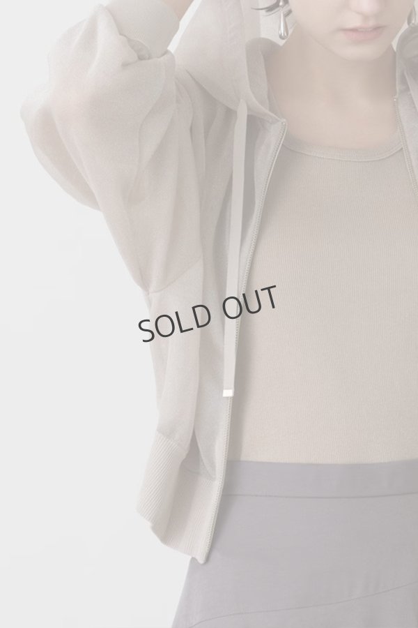 画像6: {SOLD}グレースコンチネンタル｜GRACE CONTINENTAL ダイアグラム DIAGRAM  シアーニットパーカー {-BES}  (6)