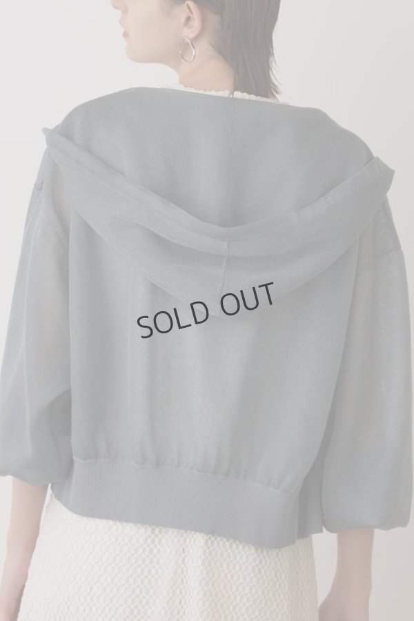 画像4: {SOLD}グレースコンチネンタル｜GRACE CONTINENTAL ダイアグラム DIAGRAM  シアーニットパーカー {-BES} (4)